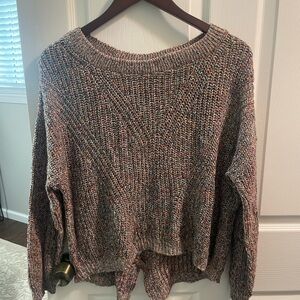 Express Multicolor Knit Crew Neck Sweater